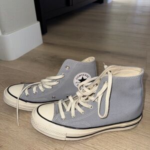 Converse Gray High-Top Sneakers Classic Canvas Design
